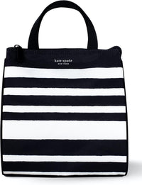 Kate Spade New York, Portable Soft Cooler Lunch Bag with Silver Insulated Interior Lining and Storage Pocket, Joy Dot