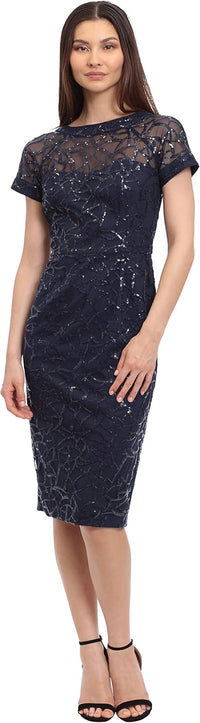 Maggy London Women's Illusion Dress Occasion Event Party Holiday Cocktail Guest of Wedding.