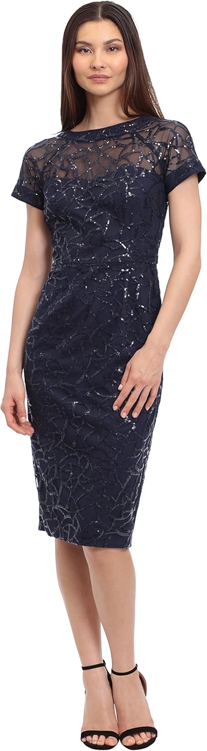 Maggy London Women's Illusion Dress Occasion Event Party Holiday Cocktail Guest of Wedding.