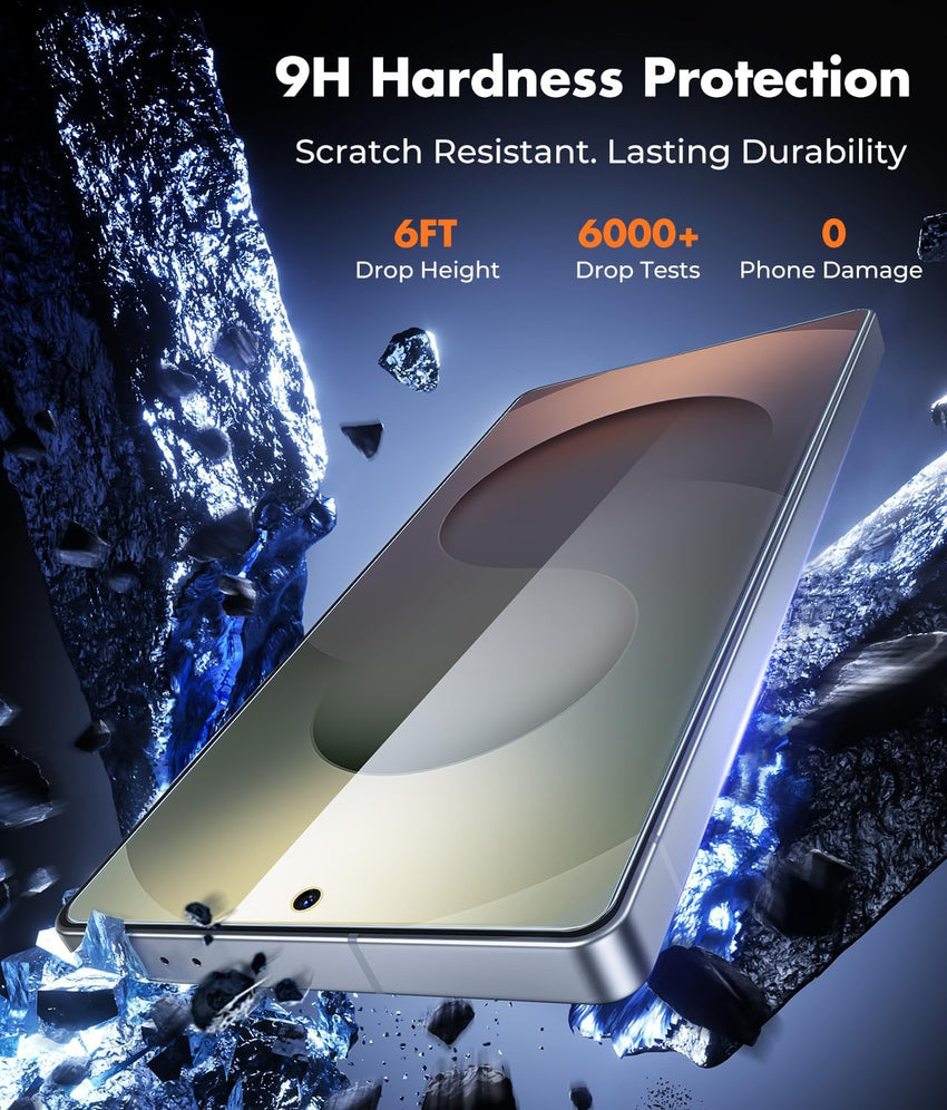 UNBREAKcable Screen Protector for Samsung Galaxy S25 Ultra [3-Pack] [9H] [Fingerprint Friendly] [HD Clarity] [Anti-Scratch] [Bubble-Free] [Easy Installation] Tempered Glass 6.9 Inch