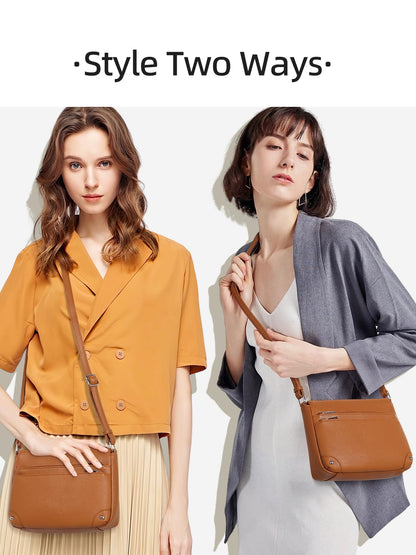 WESTBRONCO Crossbody Bags for Women, Medium Size Shoulder Handbags, Satchel Purse with Multi Zipper Pocket