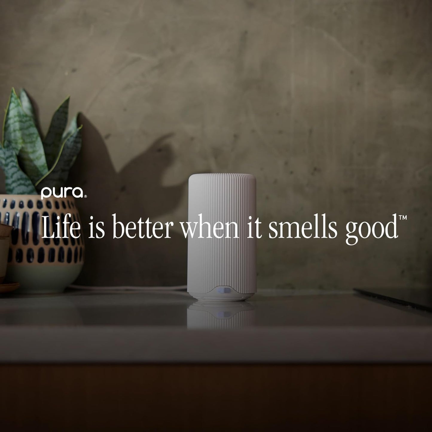 Pura Plus Smart Home Fragrance Diffuser for Large Spaces - Adjust Scent Intensity, Set Schedules & Timers, and More in Pura App - Fragrances Sold Separately - White