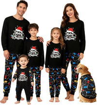Family Christmas Pajamas Matching Sets - Soft Lettler Print Xmas Pjs for Couples & Kids | Holiday Family Pajamas