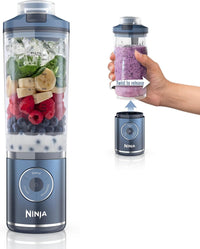Ninja Blast Max, Portable Blender + Twist & Go, Personal Smoothie, Blend, Ice Crush, 3 Programs, Cordless, 22 oz removable Vessel, Dishwasher Safe, Leakproof, Silver, BC251SL
