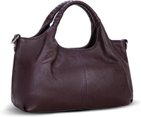 Iswee Genuine Leather Shoulder Bags Purses and Handbags for Women Satchel Designer Cross Body Hobo Medium Size Tote