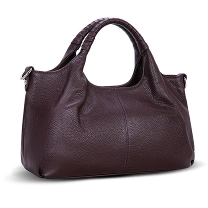Iswee Leather Satchel Women Purse and Handbag Crossbody Shoulder Bag Hobo | Genuine Cowhide Leather Tote Top Handle Bag Soft & Durable Medium Size Bags with Detachable Multiple Pocketbooks Trendy