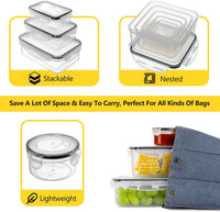 34 PCS Food Storage Containers Set with Airtight Lids (17 Lids &17 Containers) - BPA-Free Plastic Food Container for Kitchen Storage Organization, Fruit Meal-prep Containers with Labels & Marker