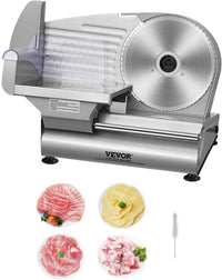 VEVOR Commercial Meat Slicer, 320W Electric Deli Food Slicer, 12 inch Carbon Steel Blade Electric Food Slicer, 350-400RPM Meat Slicer, 0-0.6 inch Adjustable Thickness for Cheese, Veggies, Ham