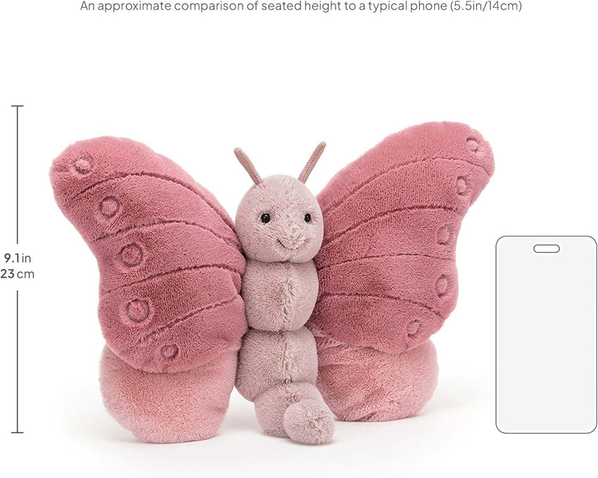 Jellycat Beatrice Butterfly Stuffed Animal, 10 inches - Insect and Bug Plush Toy - Classic Children's Gift