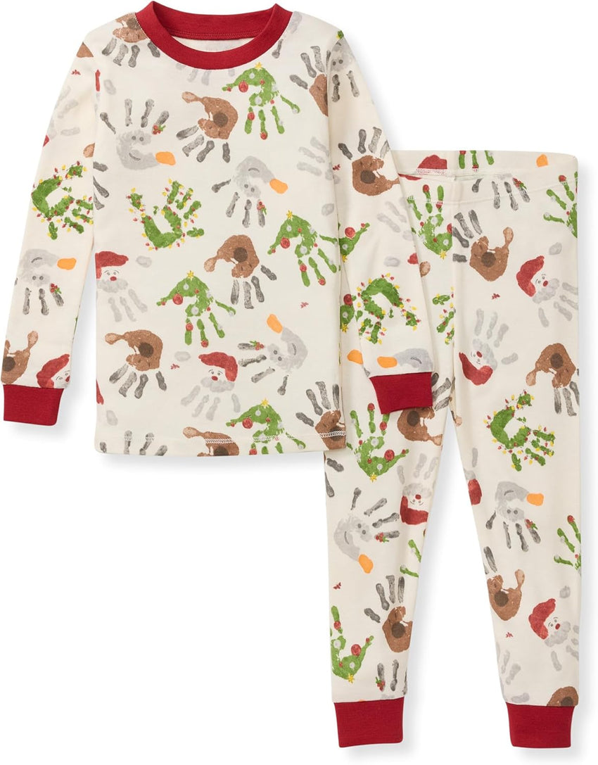 Burt's Bees Baby Girls' Pajamas, 2-Piece Long Sleeve Tee and Pants Organic Cotton PJ Set