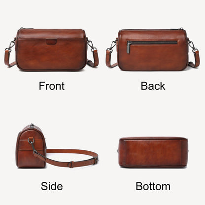 Genuine Leather Crossbody Purses Bag,Travel Casual Handbag,Small Shoulder Cross body Purse Trendy Gifts for Women