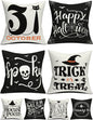Christmas Decorations Set of 4 Double-Sided Print Christmas Pillow Covers 18" x 18", with 8 Cute Patterns, Throw Pillow Covers Perfect for Home Christmas Decor