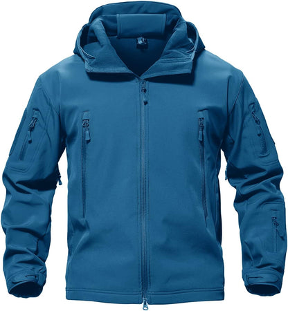 7DAY'S Men's Special Ops Military Tactical Soft Shell Winter Warm Fleece Lined Jacket Rain Hood Coat Hiking Snowboard