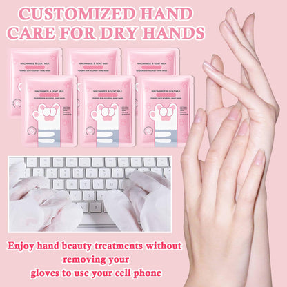 LZYLLS 6 Pairs Hand Masks Moisturizing Gloves, Hydrating Hand Mask Moisturizer Gloves Care for Dry Cracked Hands, Smooth Long Lasting Soft Firming Hand Mask Gift Set for Men Women（A