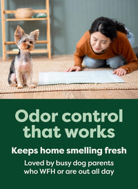 Earth Rated Max Absorbency Puppy Pee Pads for Dogs Absorbs 2X Faster & 2X More, Leak-Proof, Odor Control Potty Training, Unscented, Large, 22” x 23”, 40 Count