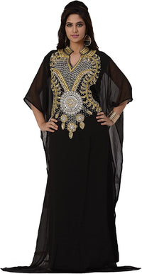 KoC Women's Kaftan Maxi Dress Farasha Caftan KFTN116-White