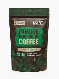 Skinny Instant Mushroom Coffee (60 Servings) Mental Focus Plus Diet Support - Turkey Tail, Maitake, Shiitake & Turmeric, Mixed With Gourmet 100% Arabica Medium Roast Instant Coffee