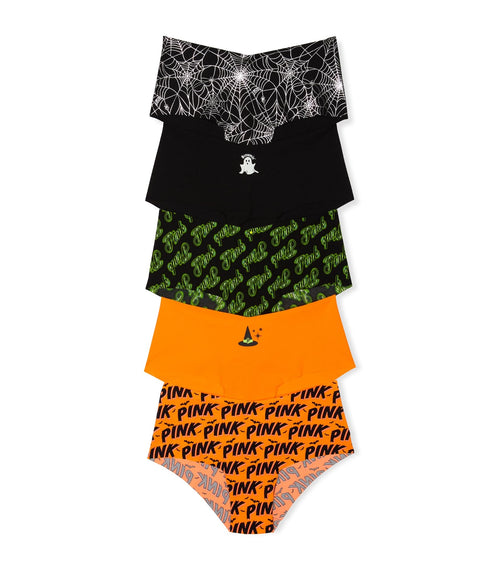 Victoria's Secret PINK Women's No Show Cheeky Underwear, Panties for Women, Halloween Pack, M