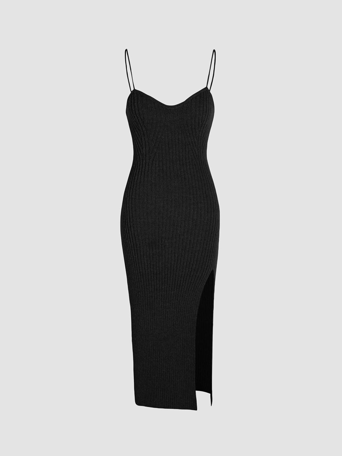 CIDER 2 Piece Sweater Dresses for Women Winter Slit Long Sleeve Womens Midi Dress Pullover Bodycon Wedding Guest Outfits