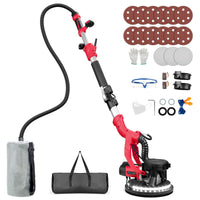 Drywall Sander, 1000W Popcorn Ceiling Removal Tool, Automatic Drywall Sander with Vacuum Dust Collection, LED Light, 6 Variable Speed 800-2200RPM,15Pcs Sanding Discs, Foldable & Extendable Handle