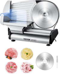 VEVOR Commercial Meat Slicer, 320W Electric Deli Food Slicer, 12 inch Carbon Steel Blade Electric Food Slicer, 350-400RPM Meat Slicer, 0-0.6 inch Adjustable Thickness for Cheese, Veggies, Ham