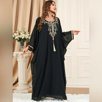 Embroidered Abaya Kaftans for Women Modern Elegant Dubai Moroccan Dubai Kaftan Dresses Abaya for Women Muslim Dress