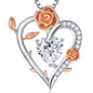Luxury Moissanite Heart Necklace for Women – 925 Sterling Silver Heart Pendant, Sparkling Jewelry Gift for Wife, Girlfriend, Mom & Daughter