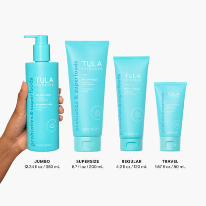 TULA Skin Care Cult Classic Purifying Face Cleanser - Gentle and Effective Face Wash, Makeup Remover, Nourishing and Hydrating