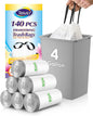 10 Gallon 200 Counts Extra Strong Trash Bags Tall Kitchen Garbage Bags by Teivio, 9 Gallon 10 Gallon,Bathroom Trash Can Bin Liners, Intended for Home,Plastic Bags for office kitchen Garden,Black