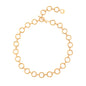 Aobei Pearl 18K Gold Plated Paperclip Chain Choker Satellite Chain Freshwater Cultured Biwa Pearl Pendant Necklace Dainty Turquoise Jewelry for Women