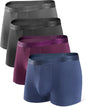 DAVID ARCHY Men's Underwear Ultra Soft Modal Support Pouch Trunks Moisture Wicking Boxer Briefs for Men Multipack