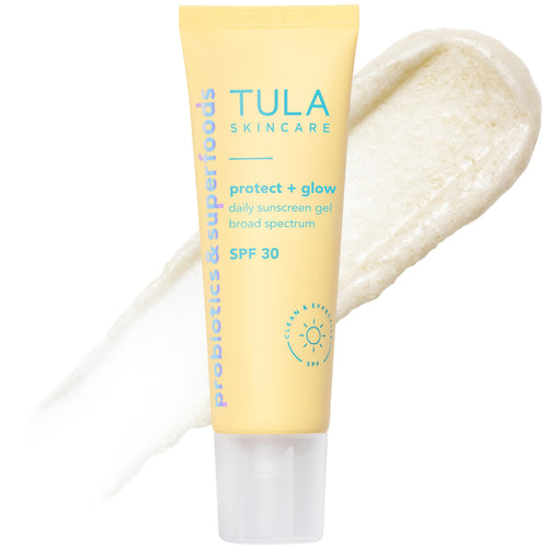 TULA Skin Care Protect + Glow Daily Sunscreen Stick Gel Broad Spectrum SPF 30 - Skincare-First, Non-Greasy, Non-Comedogenic & Reef-Safe with Pollution & Blue Light Protection.