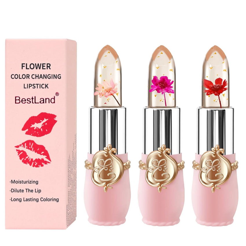 1 Count (Pack of 3)Flower Jelly Lipstick 010203