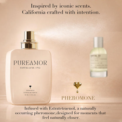 PUREAMOR Pheromone Perfume for Women, Moonlight Mellow Extrait de Parfum - Long Lasting Sweet Floral Gourmand Scent, 30% High Concentration, Full Size Fragrance Spray, 1.0 oz / 30 ml