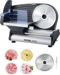 VEVOR Commercial Meat Slicer, 320W Electric Deli Food Slicer, 12 inch Carbon Steel Blade Electric Food Slicer, 350-400RPM Meat Slicer, 0-0.6 inch Adjustable Thickness for Cheese, Veggies, Ham