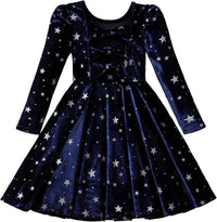 NNJXD Princess Girl Long Sleeve Autumn Winter Dress Tulle Party Dresses