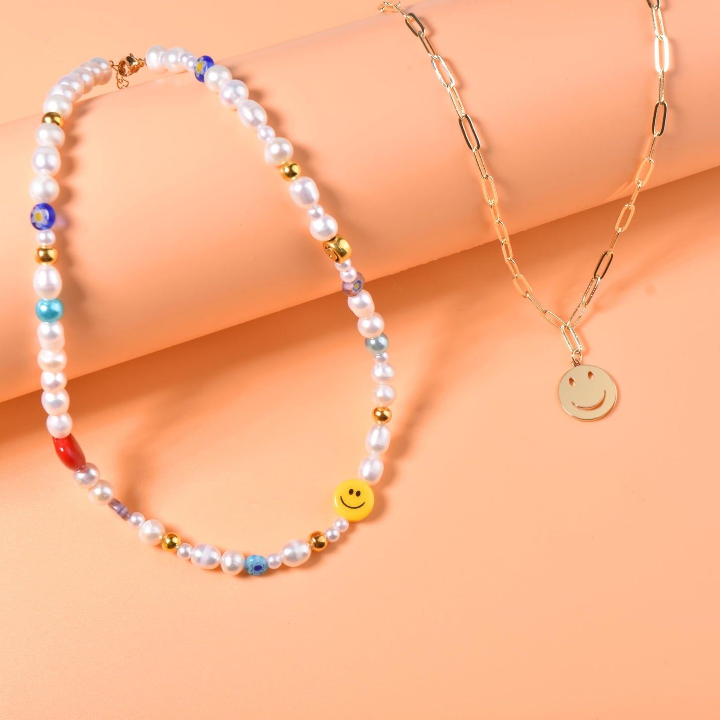 Natural Freshwater Pearl Fun Flirty Beaded Choker Necklace Handmade Summer Boho Jewlery Gifts for Women Teen