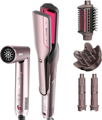 Shark HD430 FlexStyle Air Styling & Drying System, Powerful Hair Dryer Brush & Multi-Styler with Auto-Wrap Curlers, Paddle Brush, Oval Brush, Concentrator Attachment, Stone
