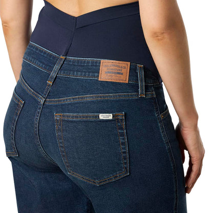 Levi Strauss Signature Gold Women's Maternity Comfort-Stay Wide Leg Jeans, (New) Faded Days, Small