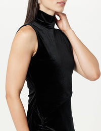 The Drop Women's Fabia Ruched Velvet Mini Dress