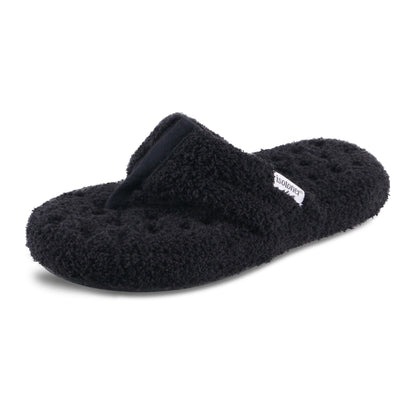 isotoner Women's Indoor/Outdoor Cozy Plush Terry Knit Clog and Flip Flop Slippers with Memory Foam Comfort, Evening Sand, 7.5-8isotoner Women's Indoor/Outdoor Cozy Plush Terry Knit Clog and Flip Flop Slippers with M… l