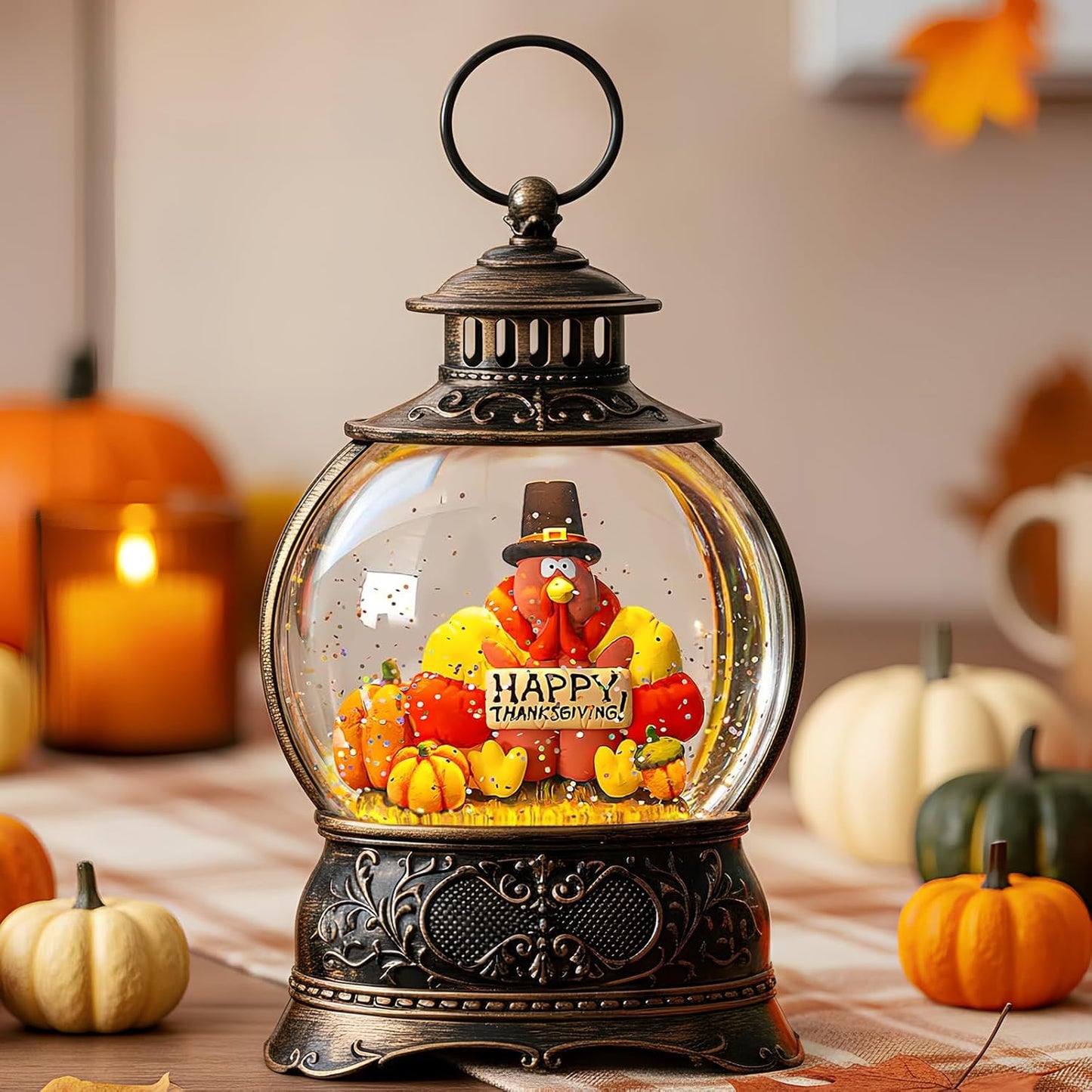 Christmas Snow Globes, Adoration of The Magi Nativity Manger Scene, Silent Night Music Water Lantern, Holiday Decorations Gifts for Family, Children or Friends