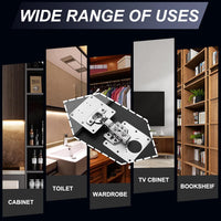 7DAY'S 6 PCS Cabinet Hinge Repair Plate, Hinges Repair Fixing Plates, Stainless Steel Cabinet Repair Board, Kitchen Cupboard Door Hinge Repair Brackets Kit, Cabinet Fixing Plate Bracket with Mounting Screw