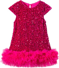 Tutu.kk Toddler Girls Sequin Dress A-Line Sparkly Sleeveless Wedding Gown Party Dresses for Girls