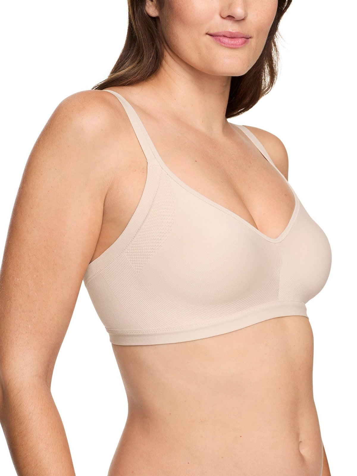 Warner's womens Blissful Benefits Underarm-smoothing With Seamless Stretch Wireless Lightly Lined Comfort Rm3911 T Shirt Bra, White, Medium US