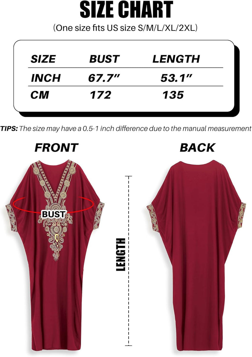 EDOLYNSA Moroccan Kaftan Dresses for Women Plus Size Caftans Loungewear Embroidered Beach Kaftan Cover up moomoo House Dress