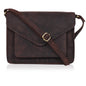 Leather Flapover Crossbody Handbag Purse for Women with Adjustable Strap & Overflap Snap Closure Tote/Bag