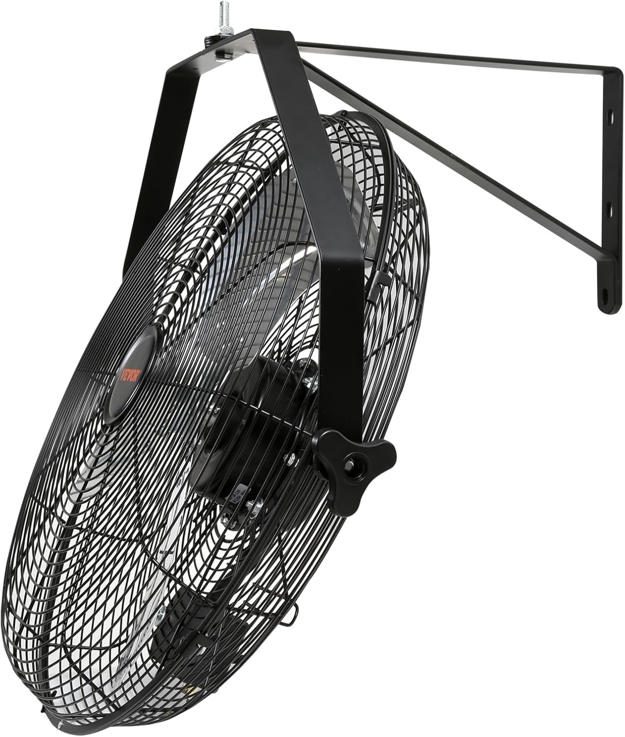 VEVOR 18 inch Wall Mount Fan Waterproof 2 Packs, 3 speed High Velocity 4000 CFM Industrial Wall Fan for Indoor, Commercial, Residential, Warehouse, Greenhouse, Workshop, Basement, Garage,Black