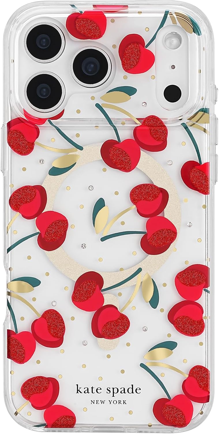 kate spade new york iPhone 17 Pro Max Case - Compatible with MagSafe - Designer Phone Case - Tortoise