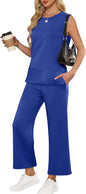 ANRABESS Women's 2 Piece Outfits 2025 Summer Beach Vacation Clothes Fall Travel Casual Lounge Matching Sets Sweatsuits